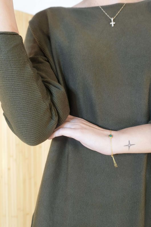 Winnie Ribby Stretch Longline Fine Knit Khaki